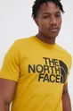 galben The North Face tricou din bumbac