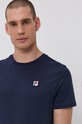 Bavlnené tričko Fila tmavomodrá 688977