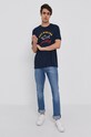 Paul&Shark T-shirt bawełniany C0P1006 granatowy AW21