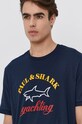 Paul&Shark T-shirt bawełniany granatowy C0P1006