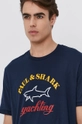 granatowy Paul&Shark T-shirt bawełniany