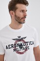 Aeronautica Militare T-shirt bawełniany biały 212TS1901J511