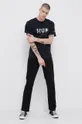 Βαμβακερό μπλουζάκι HUF X Steven Harrington μαύρο
