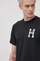 чёрный Хлопковая футболка HUF