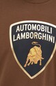 Lamborghini T-shirt bawełniany 71XBH004 brązowy