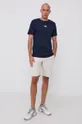Bavlněné tričko Helly Hansen YU PATCH T-SHIRT námořnická modř