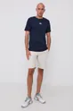 Helly Hansen T-shirt bawełniany YU PATCH T-SHIRT granatowy