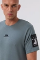 modrá Bavlnené tričko Helly Hansen YU PATCH T-SHIRT