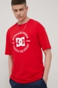 DC t-shirt bawełniany czerwony