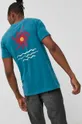 Billabong T-shirt bawełniany x Wrangler turkusowy