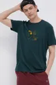 Βαμβακερό μπλουζάκι Billabong WRANGLER πράσινο