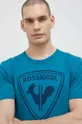 turkusowy Rossignol t-shirt bawełniany