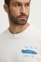 MC2 Saint Barth t-shirt bawełniany beżowy ARN0001