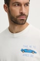 MC2 Saint Barth t-shirt bawełniany beżowy ARN0001