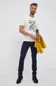 S.Oliver T-shirt bawełniany beżowy