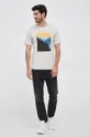 S.Oliver T-shirt bawełniany beżowy