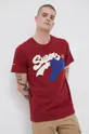 bordowy Superdry T-shirt