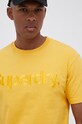 Superdry T-shirt bawełniany żółty M1011213A.RUA