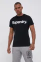 Bombažen t-shirt Superdry črna