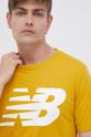 žltá Bavlnené tričko New Balance MT03919VGL