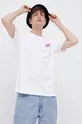 New Balance T-shirt bawełniany MT13566WT 100 % Bawełna