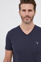 Gant T-shirt bawełniany 234104 granatowy 234104