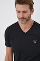 Gant T-shirt bawełniany 234104 czarny 234104