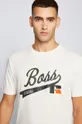 beżowy Boss T-shirt bawełniany 50466090