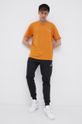 New Balance T-shirt bawełniany MT13573MOE pomarańczowy