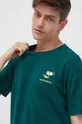 zielony New Balance T-shirt bawełniany MT13573NWG
