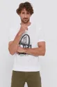 biały United Colors of Benetton T-shirt bawełniany Męski