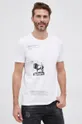 Sisley T-shirt bawełniany biały