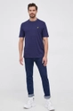 Lyle & Scott - T-shirt bawełniany granatowy