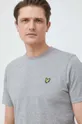 γκρί Βαμβακερό μπλουζάκι Lyle & Scott Ανδρικά