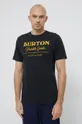 μαύρο Βαμβακερό μπλουζάκι Burton Ανδρικά