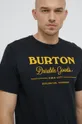 čierna Bavlnené tričko Burton