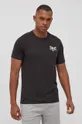 μαύρο Βαμβακερό μπλουζάκι Everlast