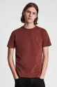 bordowy AllSaints T-shirt bawełniany BRACE SS CREW Męski