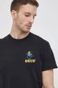 μαύρο Βαμβακερό μπλουζάκι Deus Ex Machina