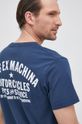 granatowy Deus Ex Machina T-shirt bawełniany