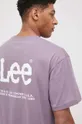 фиолетовой Хлопковая футболка Lee