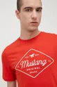 червоний Бавовняна футболка Mustang