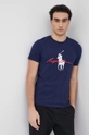 tmavomodrá Bavlnené tričko Polo Ralph Lauren