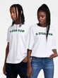 G-Star T-shirt bawełniany D21684.C336 nadruk biały D21684.C336