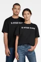 czarny G-Star Raw T-shirt bawełniany D21684.C336 Unisex