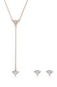 Ogrlica in uhani Swarovski srebrna 5643730