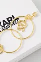 Ασημένια σκουλαρίκια Karl Lagerfeld χρυσαφί