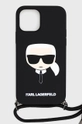 чёрный Чехол на телефон Karl Lagerfeld Iphone 12/12 Pro Женский