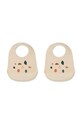 Liewood śliniak niemowlęcy Tilda 2-pack 2-pack beżowy LW12711