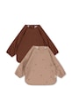 Детский слюнявчик Konges Sløjd 2 шт 2 PACK DINNER BIB WITH SLEEVES 2 шт бежевый KS2474